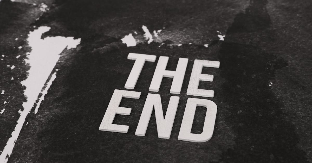 découvrez comment conclure efficacement et de manière convaincante avec notre guide sur les techniques d'ending. que ce soit pour des présentations, des récits ou des projets, apprenez à laisser une impression durable et à terminer sur une note positive.